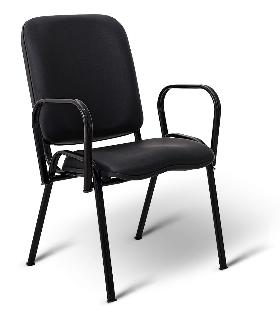 Poltrona Mateus com Braços Preto