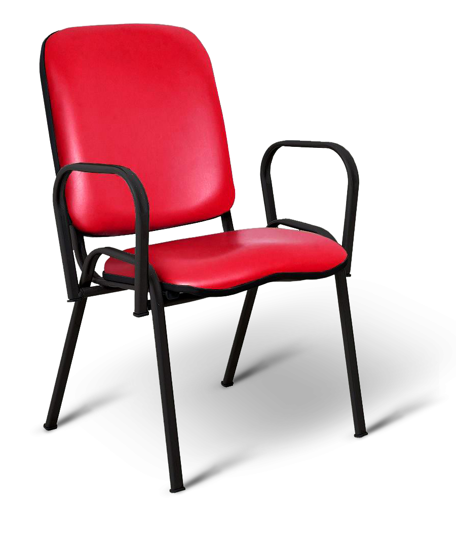 Poltrona Mateus com Braços Vermelho