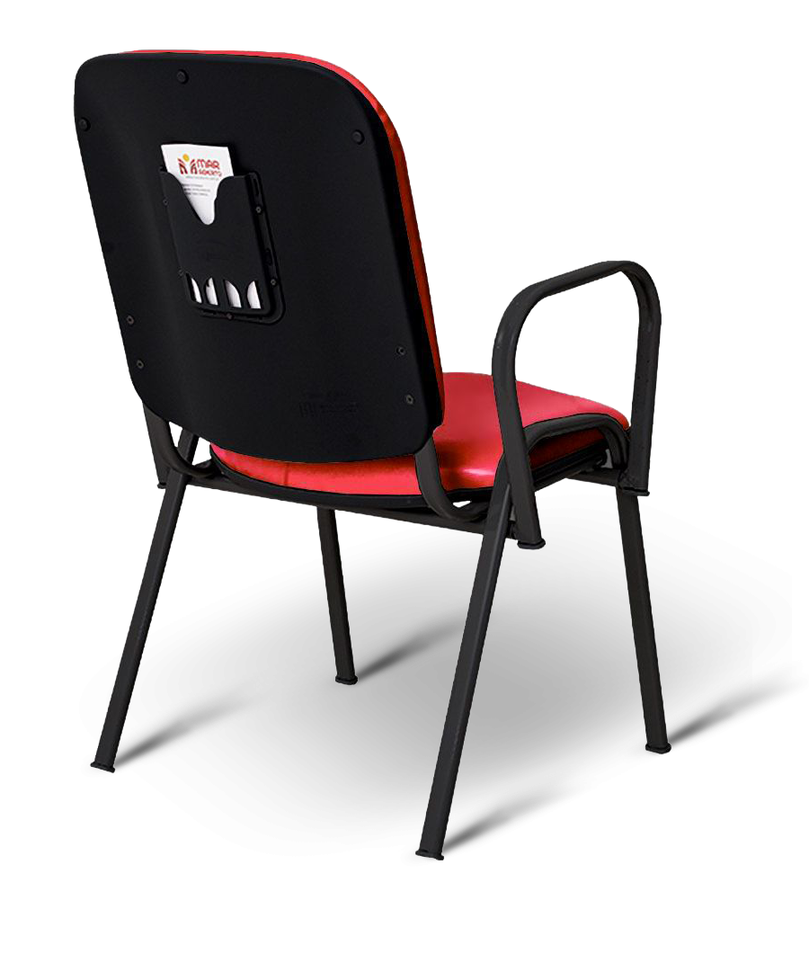 Poltrona Mateus com Braços Vermelho