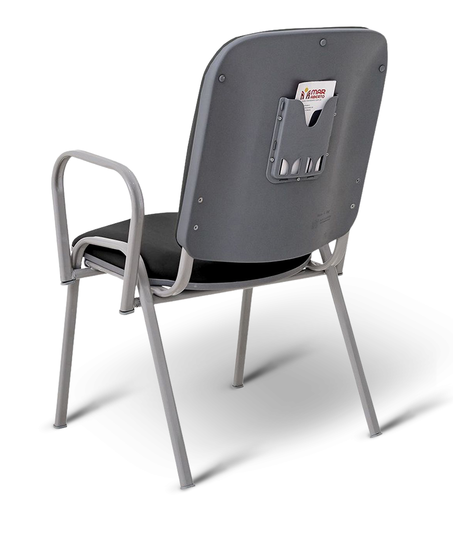 Poltrona Mateus com Braços Preto