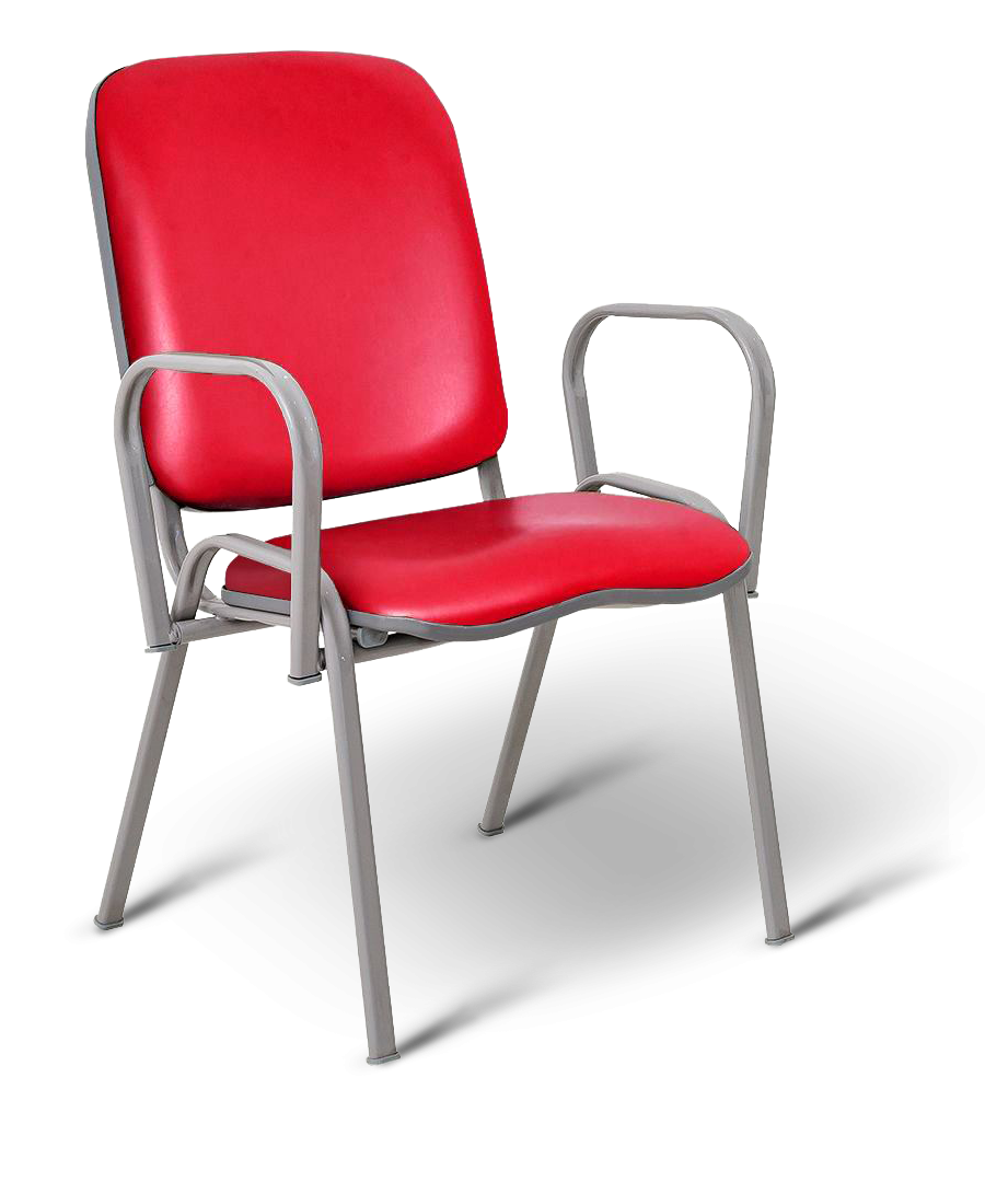 Poltrona Mateus com Braços Vermelho