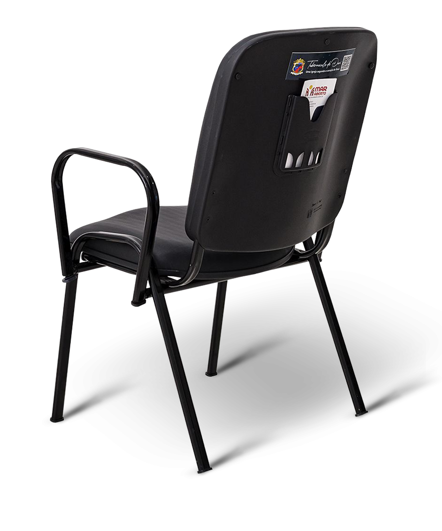 Poltrona Mateus com Braços Preto