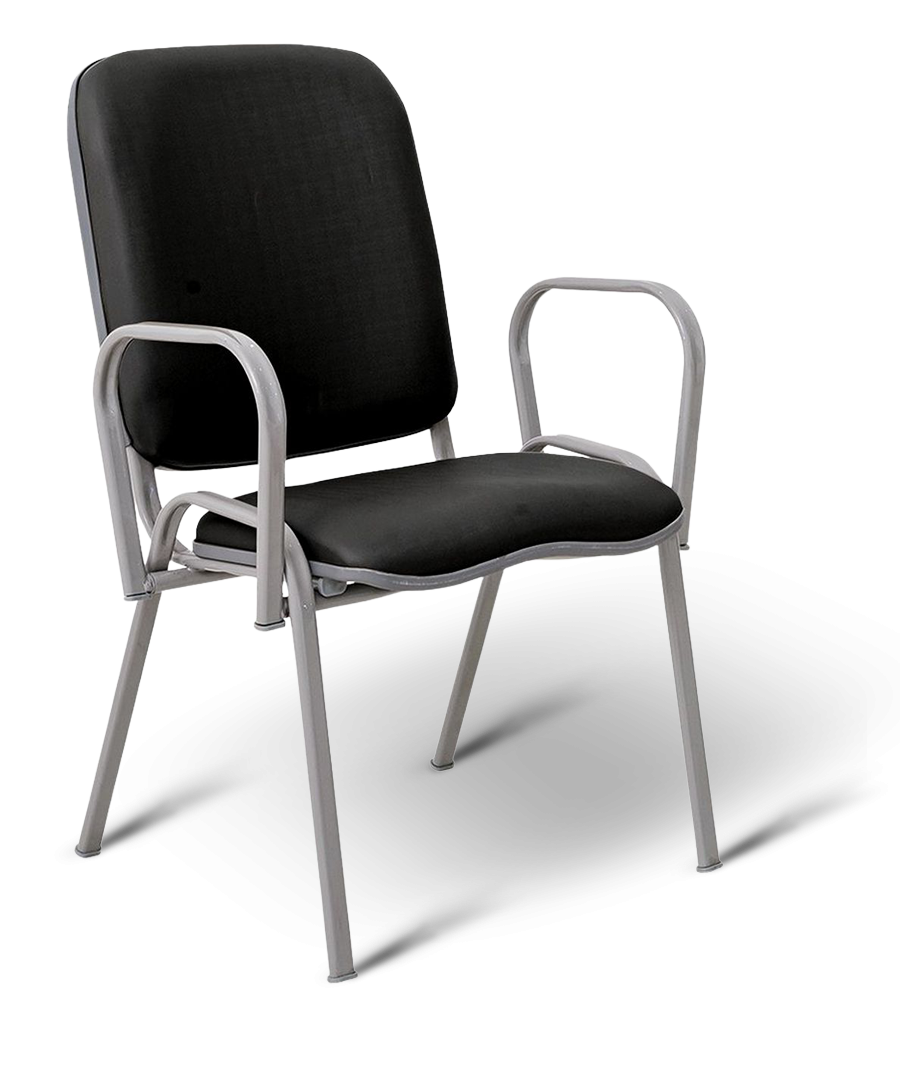 Poltrona Mateus com Braços Preto